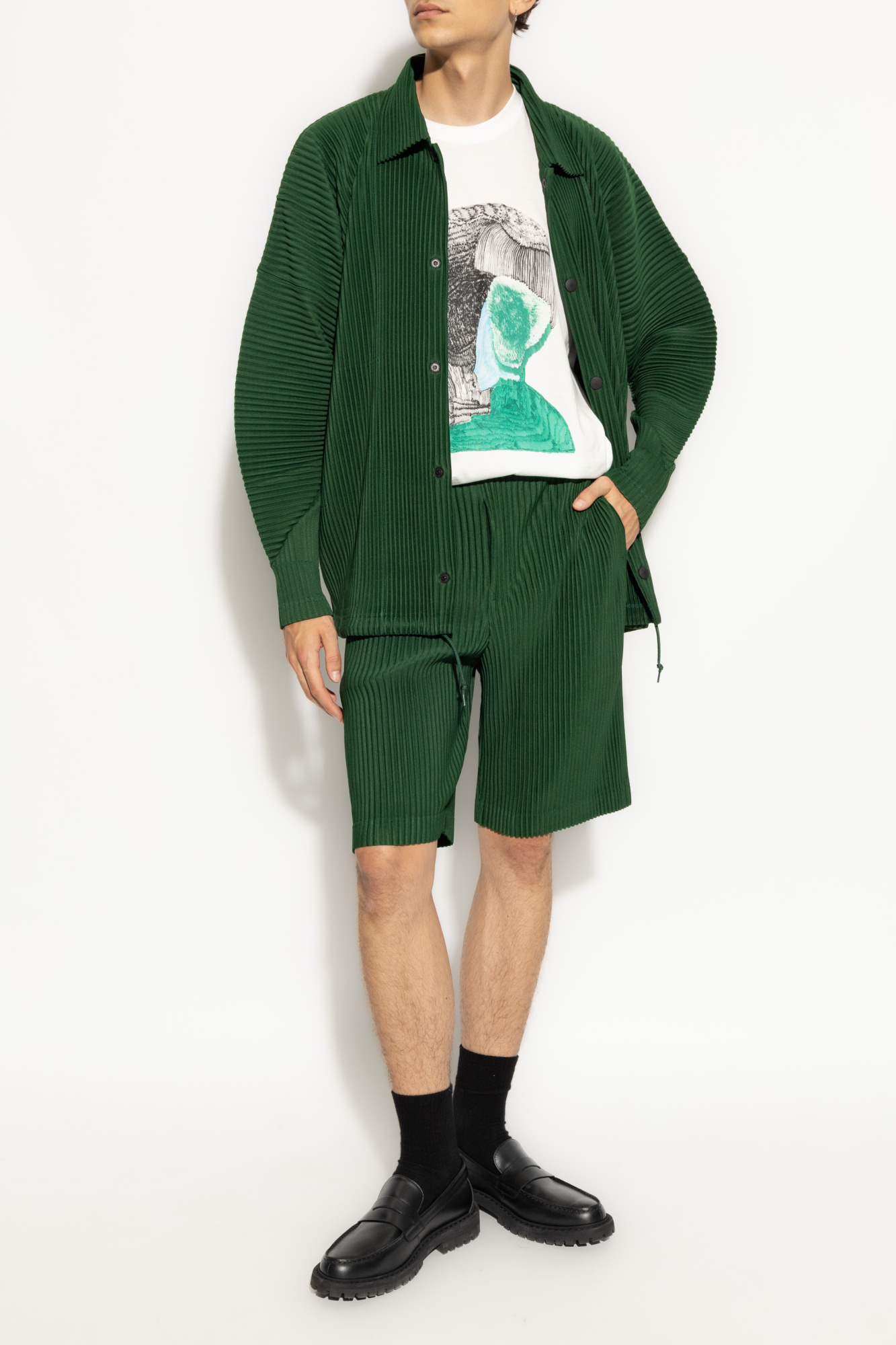 HOMME PLISSÉ ISSEY MIYAKE グリーン Homme Plissé Issey Miyake テーラード ジャケット | グリーン